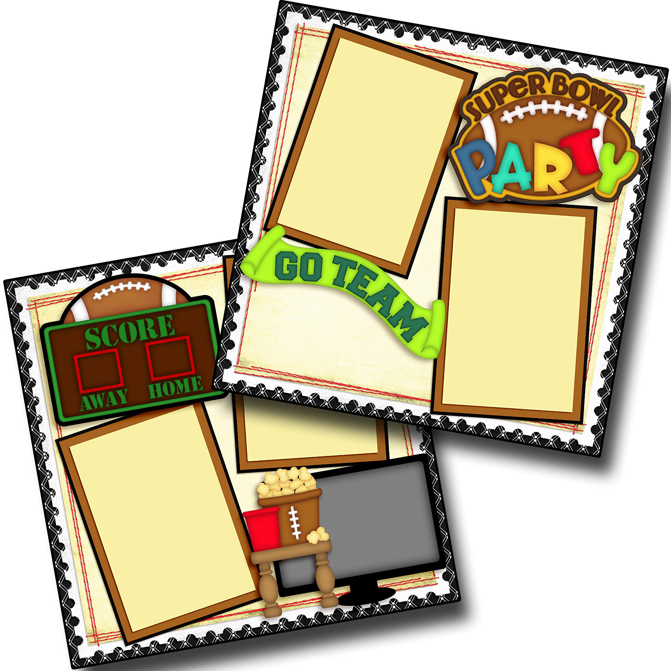 Amazon.com: Superbowl Party - Premade Scrapbook Pages - EZ Layout 3740